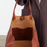 Il Bisonte Designer Brand Italian Leather Le Laudi Tote Bag in Seppia Brown