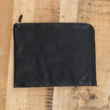 Il Bisonte Accessories Bags Leather Portfolio in Nero Nero / 13" L X 9.75" W X .5" D