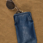 Il Bisonte Accessories Sunglasses Glasses Case in Blue Blue / 6.75" L X 3.5" H X .75" D