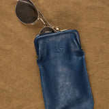 Il Bisonte Accessories Sunglasses Glasses Case in Blue Blue / 6.75" L X 3.5" H X .75" D
