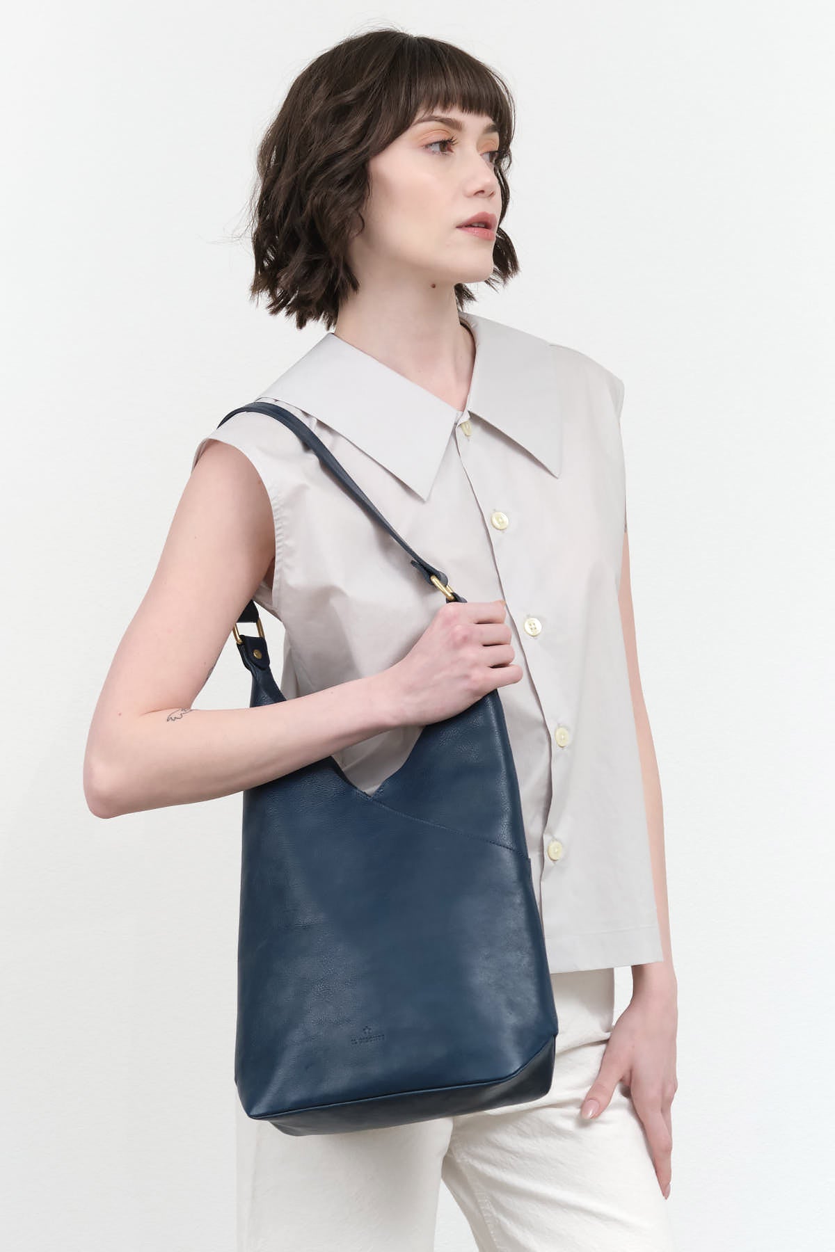 Styled Malibu Shoulder Bag in Blue