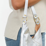 Malibu Shoulder Bag in Metallic Silver