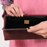 Il Bisonte Accessories Bags Manuela Clutch Bag in Amarena Amarena / 10.25" L X 5.1" W X 1.5" D