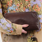 Il Bisonte Accessories Bags Manuela Clutch Bag in Caffe Caffe / 10.25" L X 5" H X 1.5" D