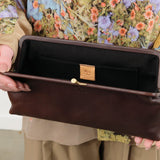 Il Bisonte Accessories Bags Manuela Clutch Bag in Caffe Caffe / 10.25" L X 5" H X 1.5" D