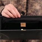 Il Bisonte Accessories Bags Manuela Clutch Bag in Nero Nero / 10" L X 5" H X 1.5" D