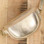 Il Bisonte Accessories Bags Oliveta Belt Bag in Platino Platino / 11" L X 6" H X 2" D