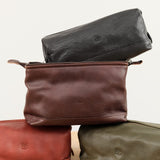 Populonia Cowhide Beauty Case in Caffe