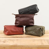 Populonia Cowhide Beauty Case in Forest