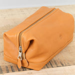 Populonia Cowhide Leather Beauty Case in Naturale Tan by Il Bisonte 