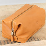 Populonia Cowhide Leather Beauty Case in Naturale Tan by Il Bisonte 