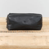 Il Bisonte Populonia Cowhide Leather Beauty Case in Nero Black