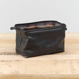 Populonia Cowhide Leather Beauty Case in Nero Black by Il Bisonte