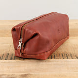 Populonia Cowhide Beauty Case in Sepia