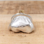 Il Bisonte Accessories Bags Retro Coin Purse in Metallic Silver Metallic Silver / 3.5" L X 2.75" W X 2" D