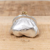 Il Bisonte Accessories Bags Retro Coin Purse in Metallic Silver Metallic Silver / 3.5" L X 2.75" W X 2" D