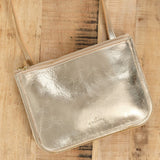 Il Bisonte Accessories Bags Roseto Crossbody Bag in Platino Platino / 9.75" L X 7" H X 0.75" D
