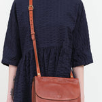 Front view of Salina Crossbody in Sepia