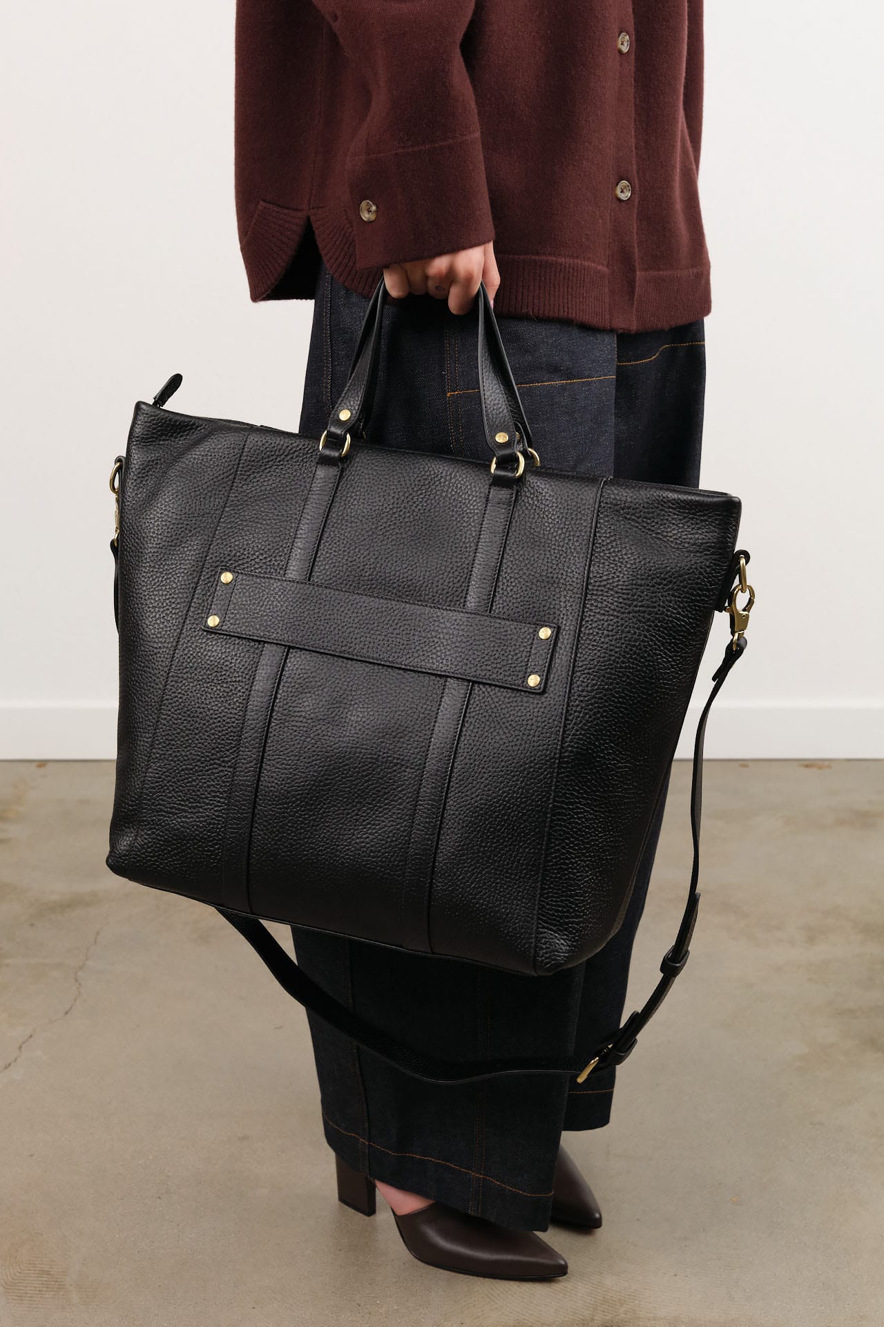 Il Bisonte Accessories Bags Segno Tote Bag Nero / 19.75" L X 14.5" W X 6" D