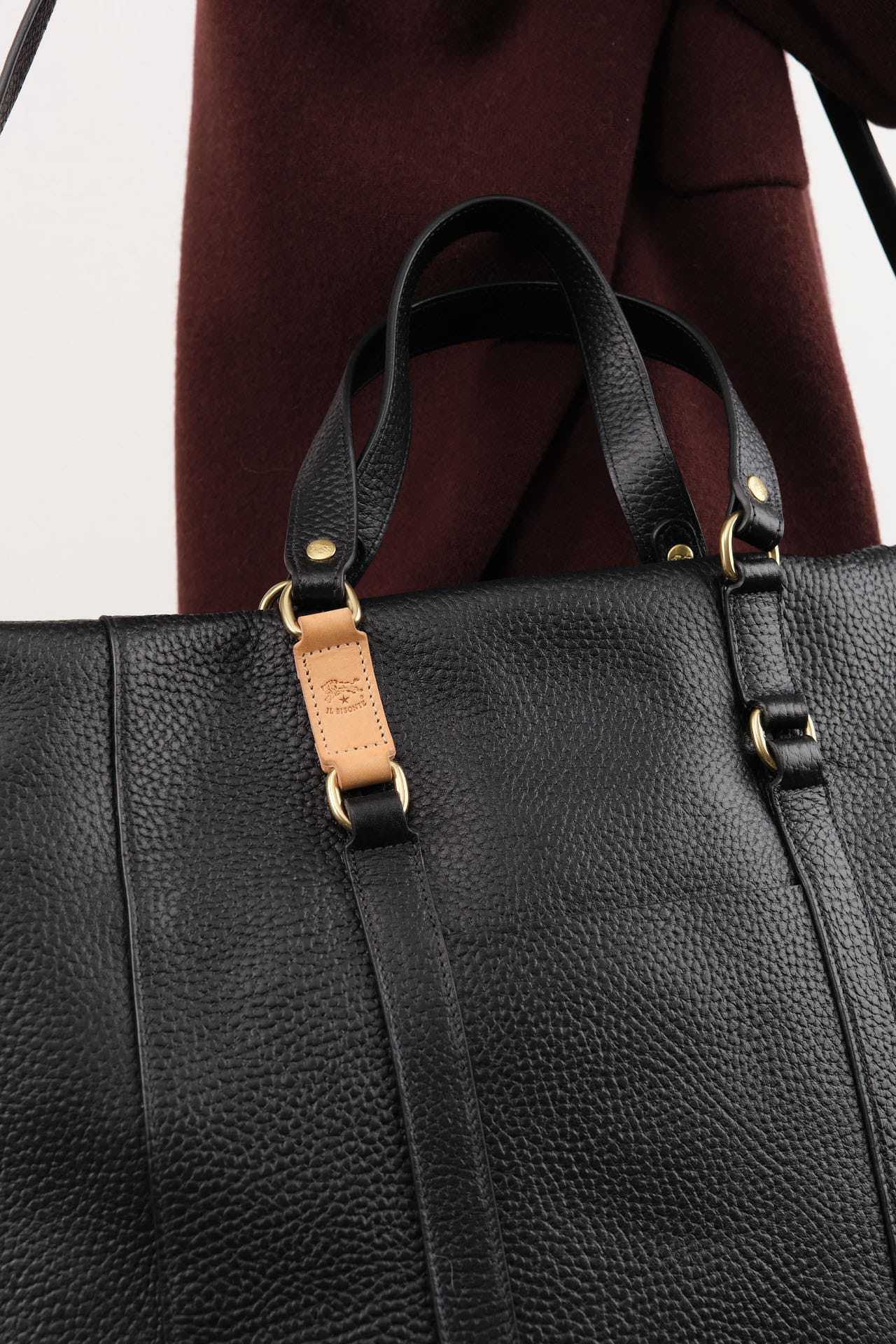 Il Bisonte Accessories Bags Segno Tote Bag Nero / 19.75" L X 14.5" W X 6" D