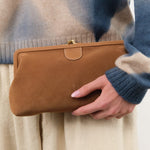 Il Bisonte Accessories Bags Suede Classic Clutch Gianduia / 10.25" L X 6" W 2" D