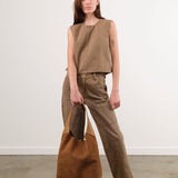 Il Bisonte Accessories Bags Suede Le Laudi Shoulder Bag Gianduia / 13.5" L X 13" W  X 4.25" D