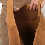 Il Bisonte Accessories Bags Suede Le Laudi Shoulder Bag Gianduia / 13.5" L X 13" W  X 4.25" D