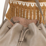 Tortora Light Tan Tessa Bucket Bag by Il Bisonte Designer Brand Italian Leather 