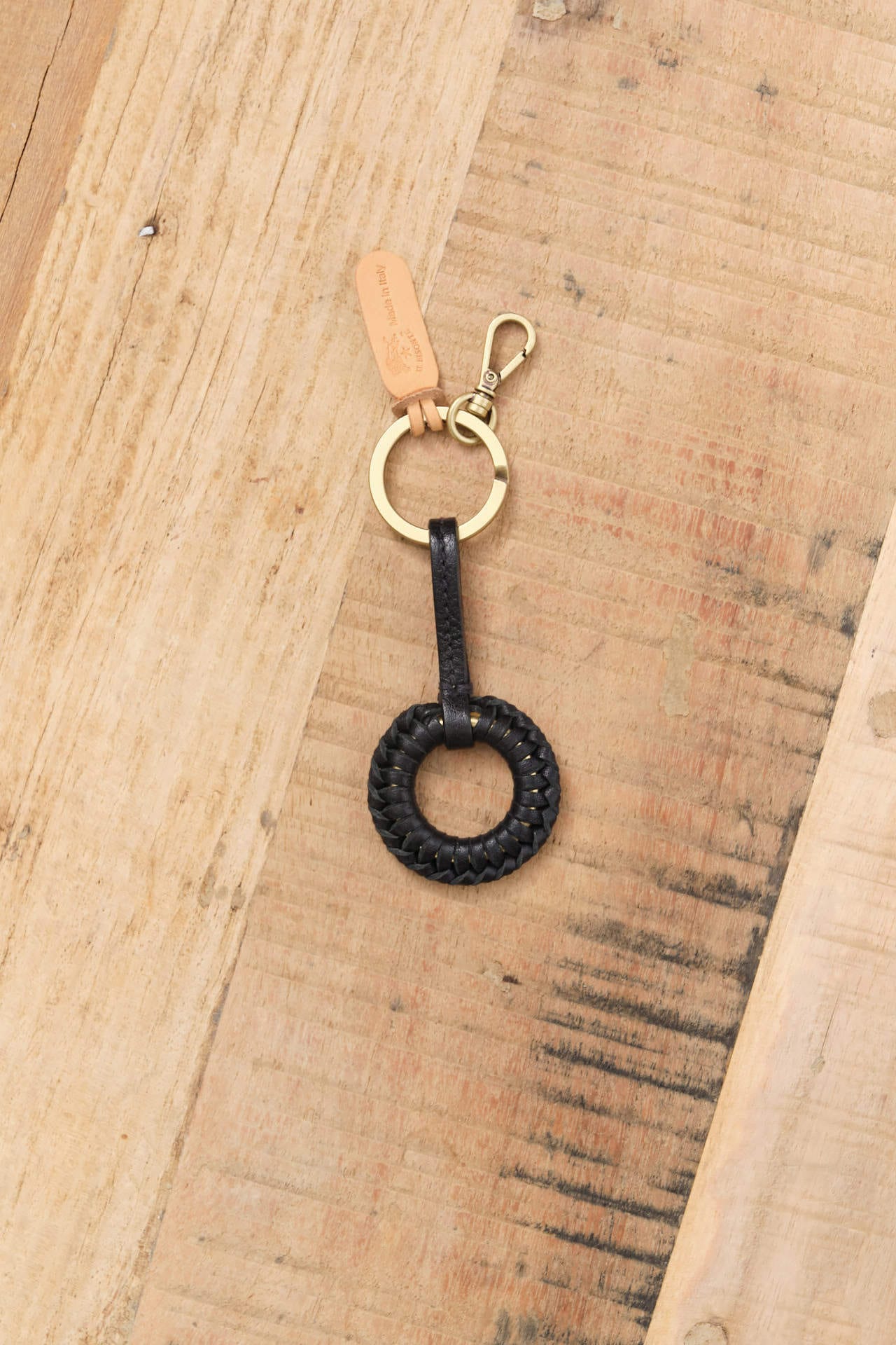 Il Bisonte Accessories Keychains Tessa Key Holder Nero / 3" L X 1.5" W X 0.5" D