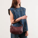Il Bisonte Accessories Bags Trama Crossbody Bag Amarena / 10.5" L X 6.5" W X 3.5" D