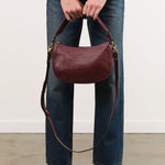 Il Bisonte Accessories Bags Trama Crossbody Bag Amarena / 10.5" L X 6.5" W X 3.5" D