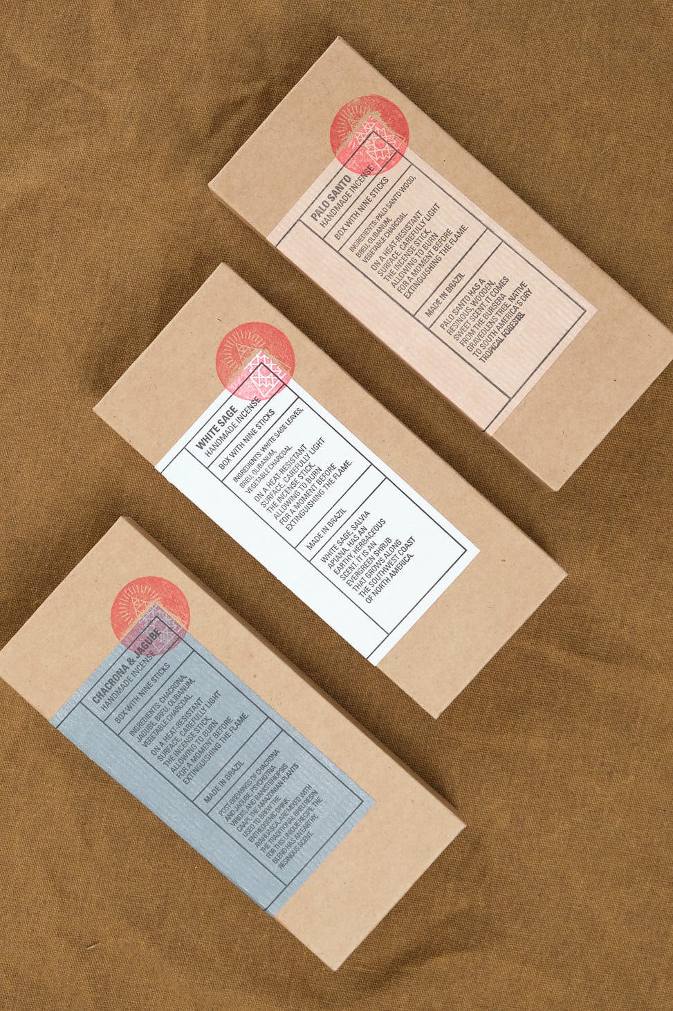 Breu Resin Incense in White Sage with other incense parcels
