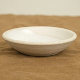 Side of Stoneware Clay Incense Burner in Piker White