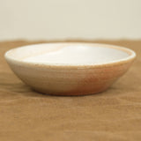 Side of Stoneware Clay Incense Burner in Piker White