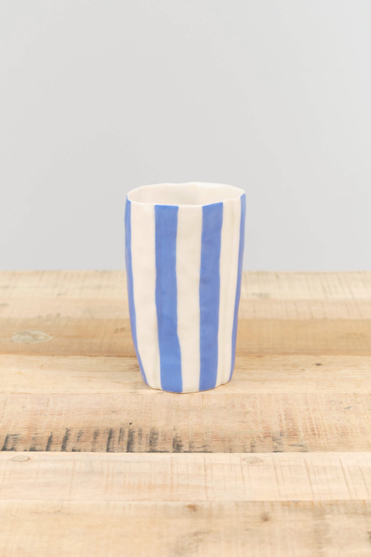 Isabel Halley Ceramics Water Cups in Painters Tape Blue