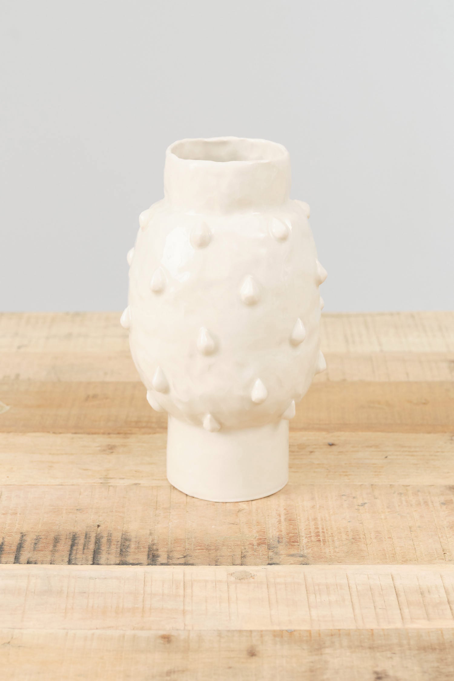 Large Tear Drop Vase by Isabel Halley Ceramics in Cream