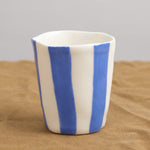 Isabel Halley Porcelain Wine Cup in color Painter's Tape Blue