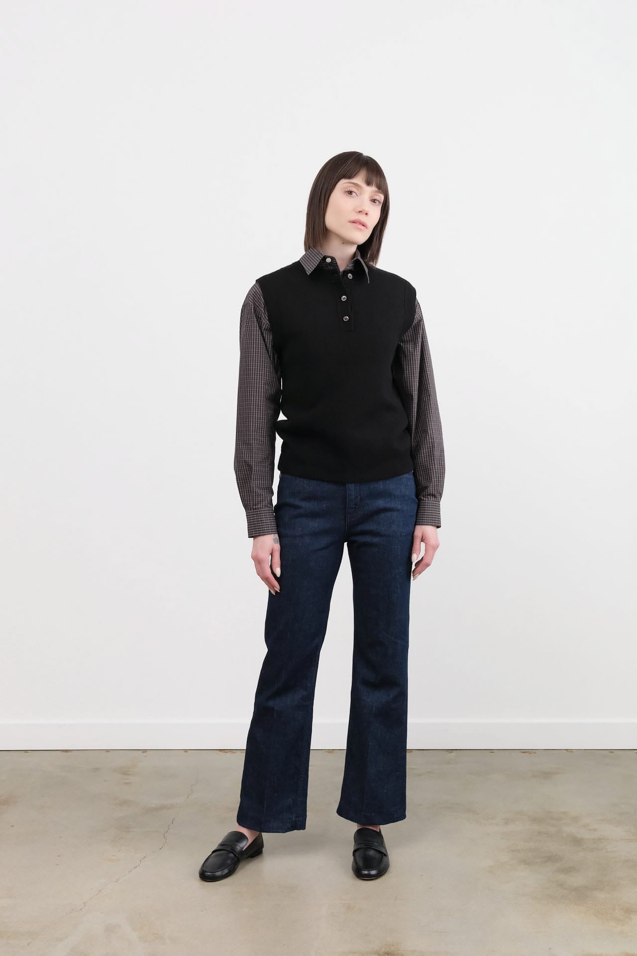 Jamie Haller Apparel Womens Denim Kenickie Blind Crease in Dark Raw