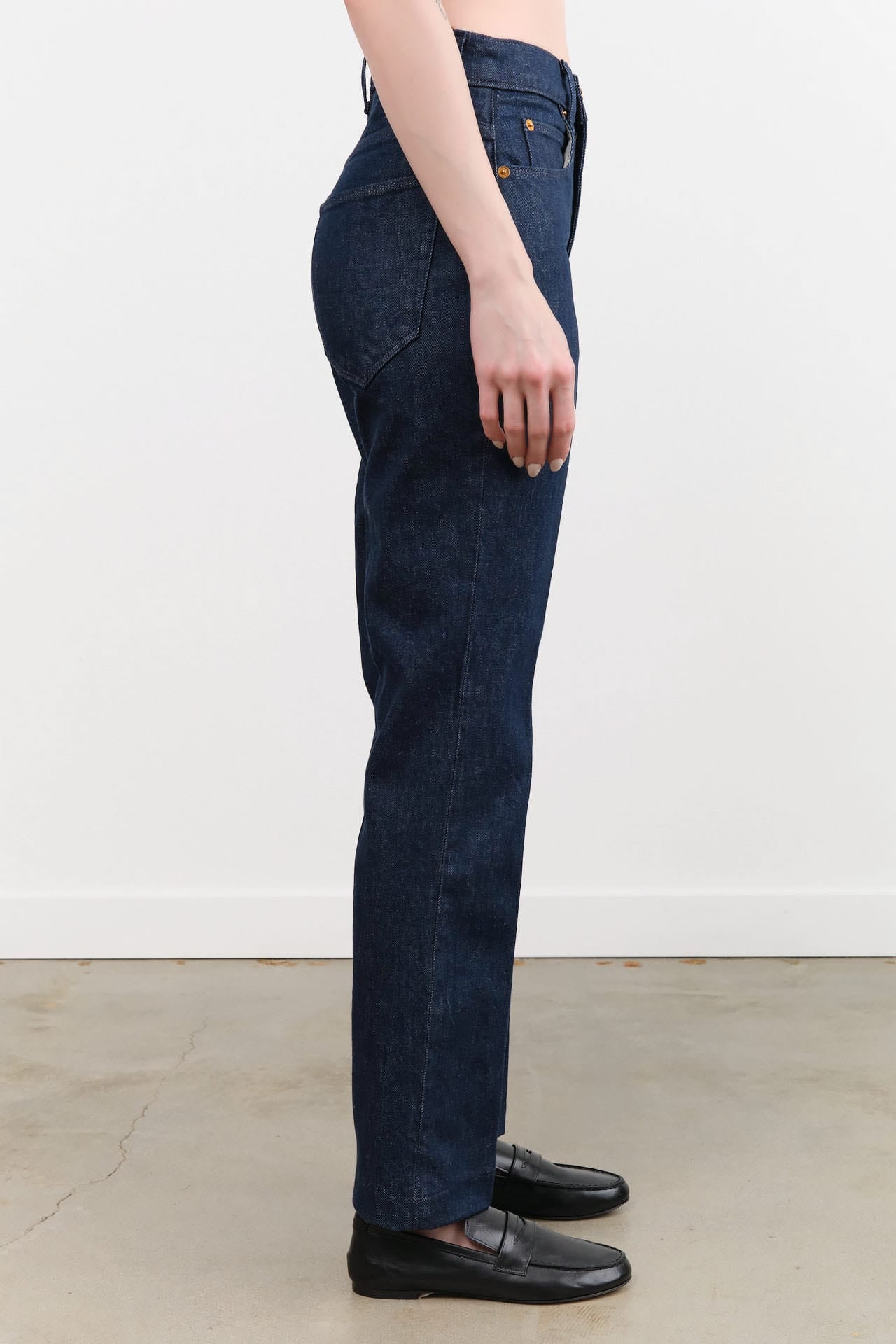 Jamie Haller Apparel Womens Denim Kenickie Blind Crease in Dark Raw