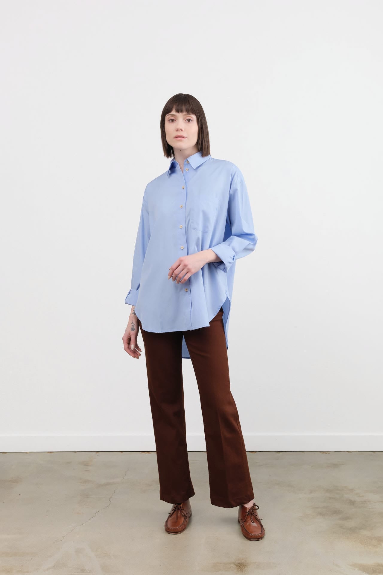 Jamie Haller Apparel Womens Denim Kenickie Blind Crease in Root Beer