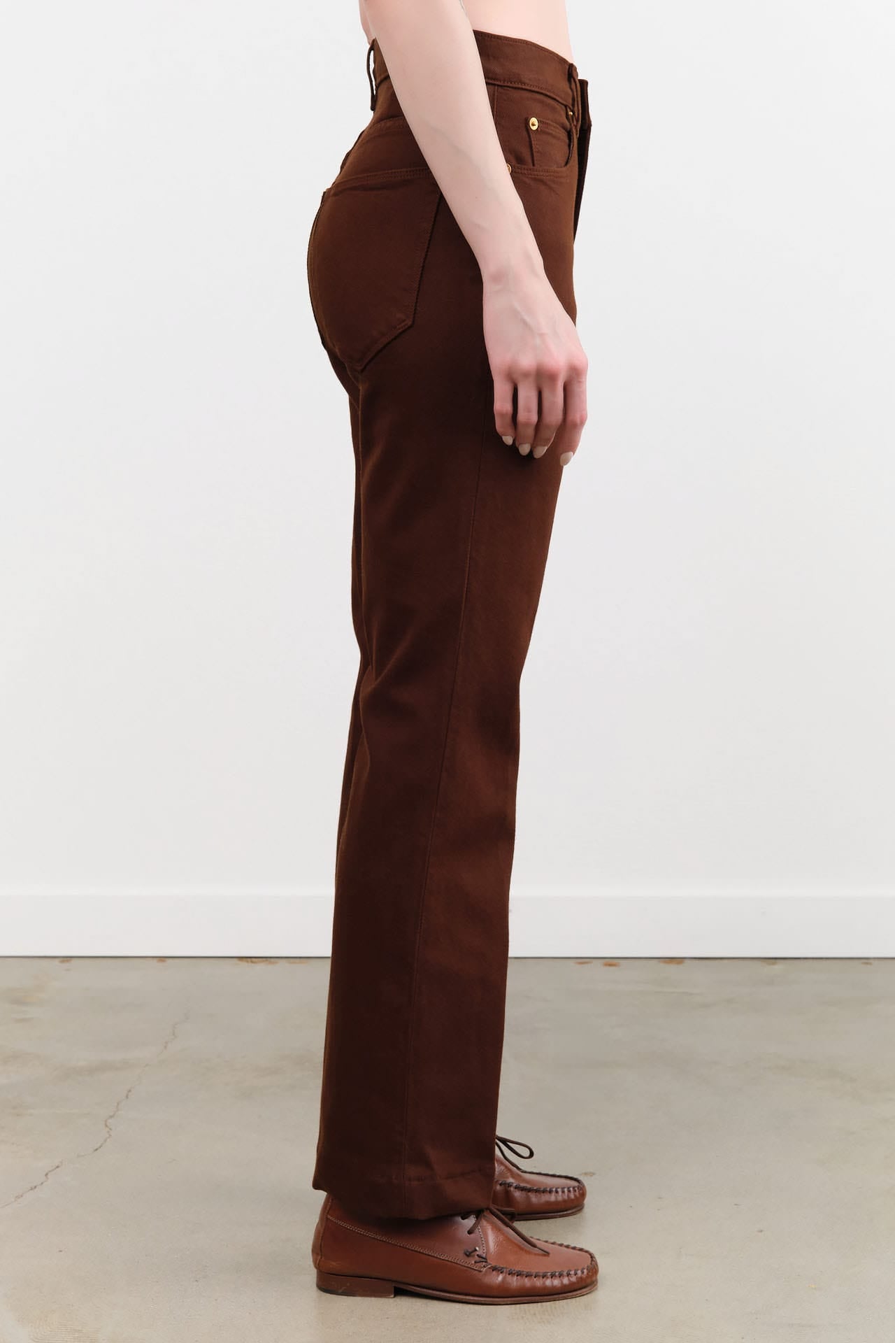 Jamie Haller Apparel Womens Denim Kenickie Blind Crease in Root Beer