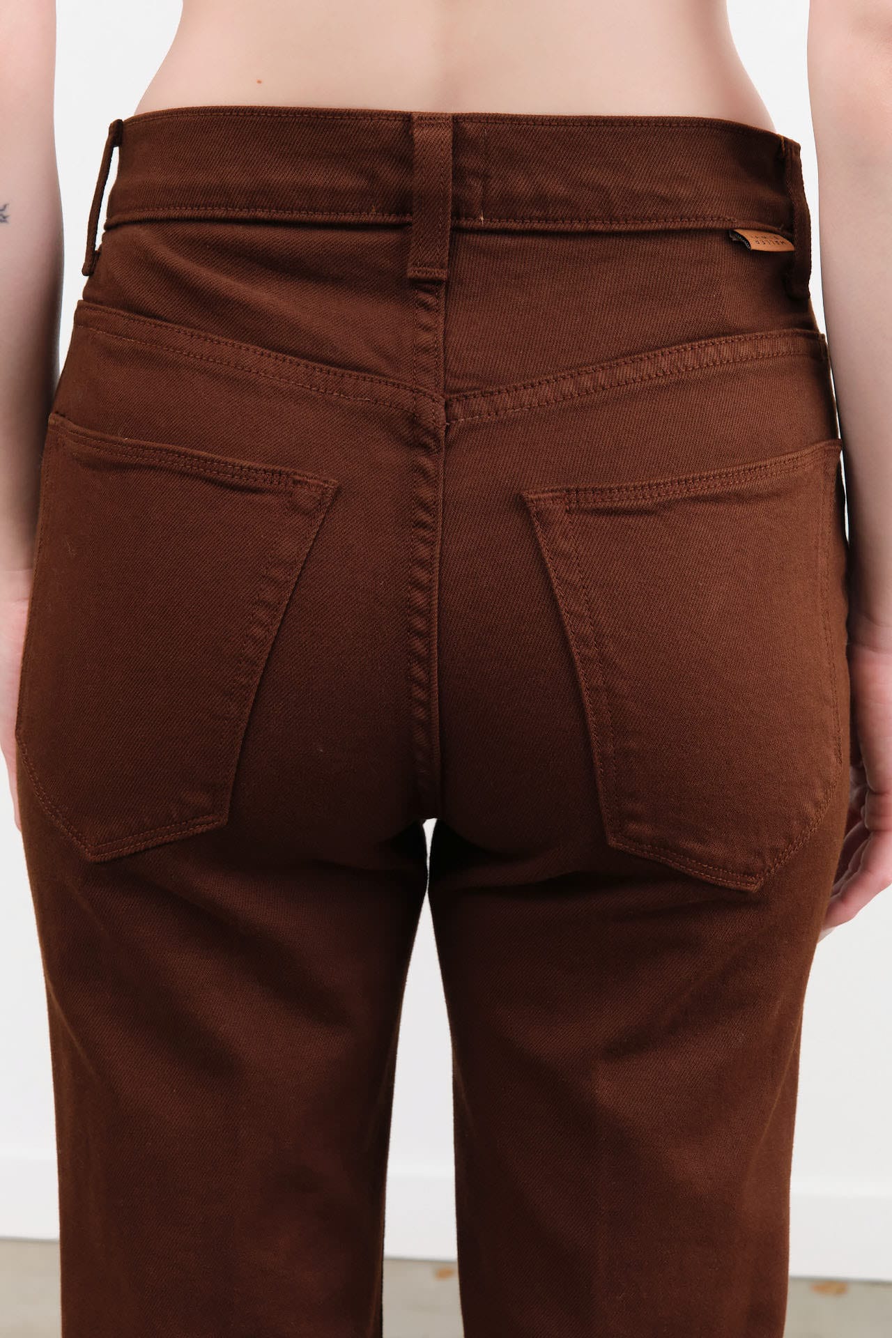 Jamie Haller Apparel Womens Denim Kenickie Blind Crease in Root Beer