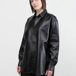 Jamie Haller Apparel Womens Blouses Leather Essential Shirt