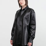 Jamie Haller Apparel Womens Blouses Leather Essential Shirt