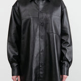 Jamie Haller Apparel Womens Blouses Leather Essential Shirt