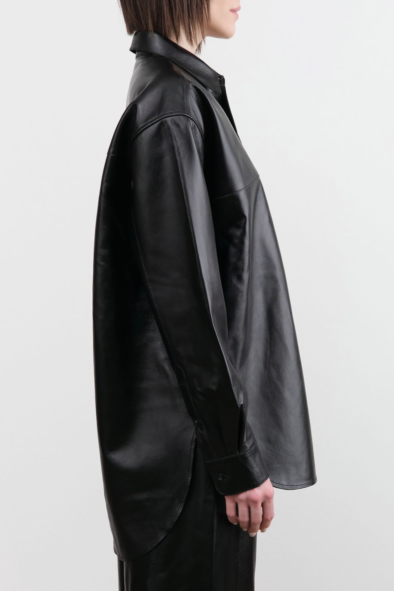 Jamie Haller Apparel Womens Blouses Leather Essential Shirt