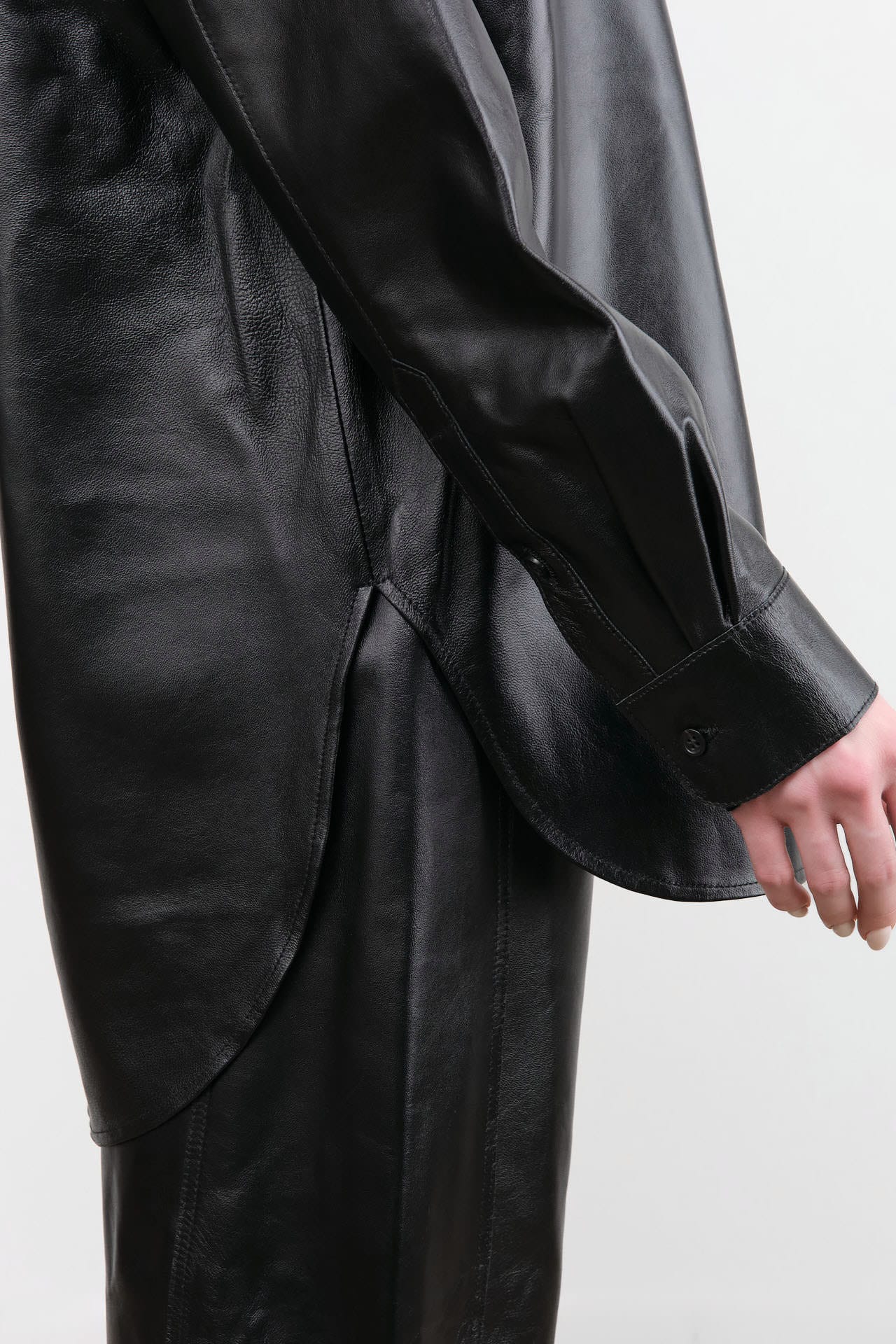 Jamie Haller Apparel Womens Blouses Leather Essential Shirt