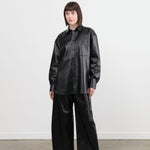 Jamie Haller Apparel Womens Pants Leather Sculpted Baggy Pant
