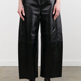 Jamie Haller Apparel Womens Pants Leather Sculpted Baggy Pant