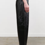 Jamie Haller Apparel Womens Pants Leather Sculpted Baggy Pant